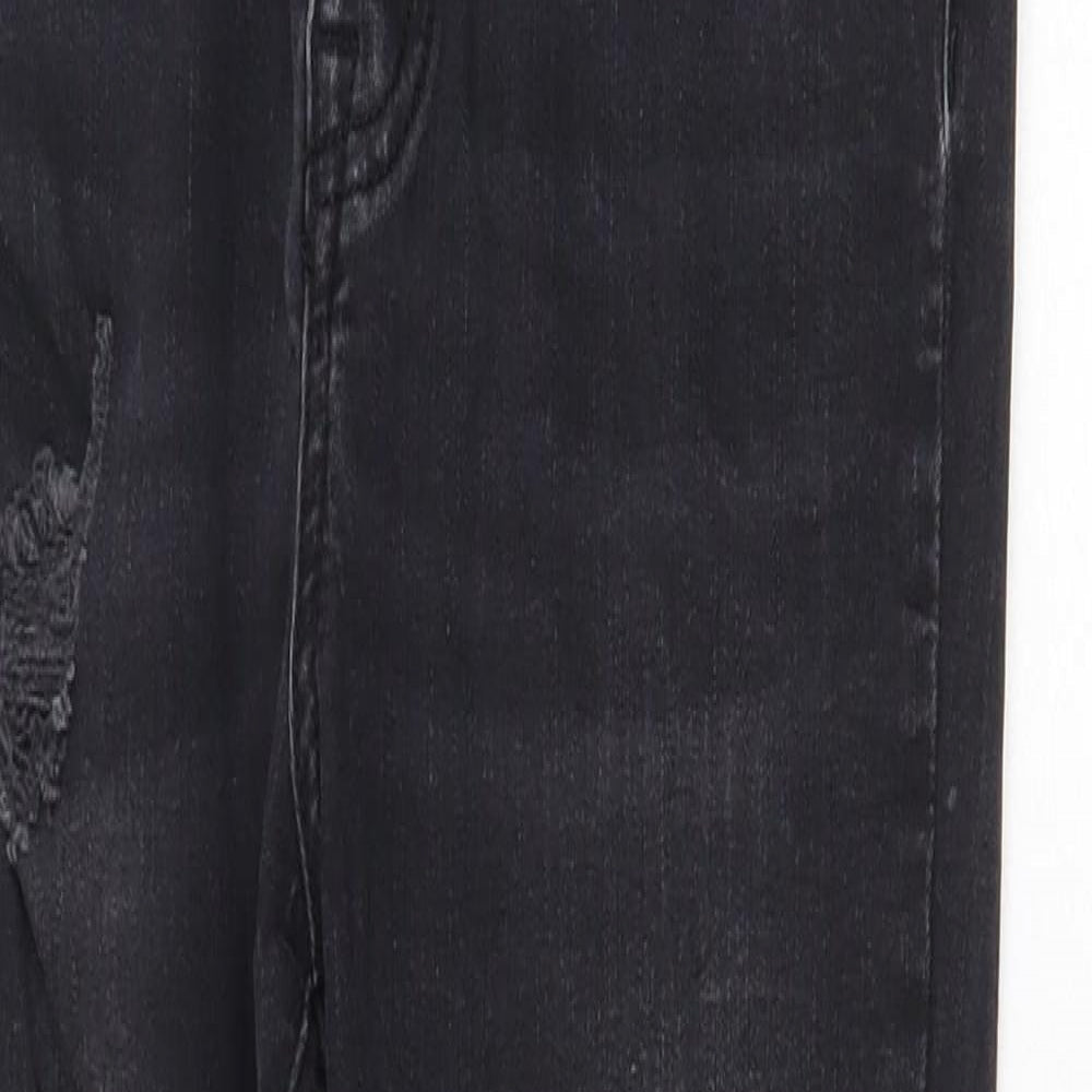 FOREVER 21 Womens Grey Cotton Skinny Jeans Size 10 Regular Zip