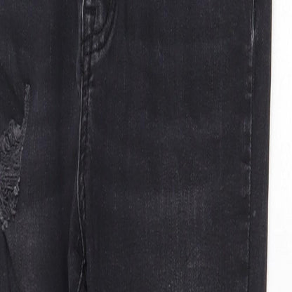 FOREVER 21 Womens Grey Cotton Skinny Jeans Size 10 Regular Zip