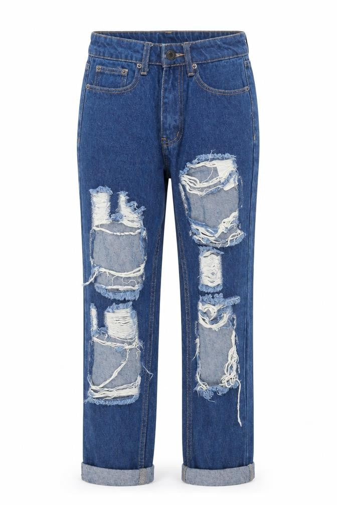 Womens UK Size 6 The Rockn Rev Regular Fit Straight Blue Jeans