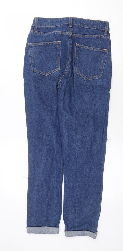 Womens UK Size 6 The Rockn Rev Regular Fit Straight Blue Jeans