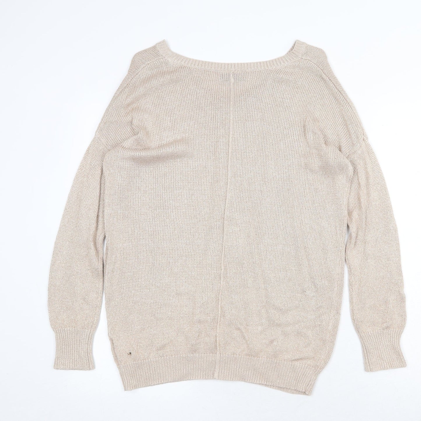 Wallis Womens Grey V-Neck Viscose Pullover Jumper Size M