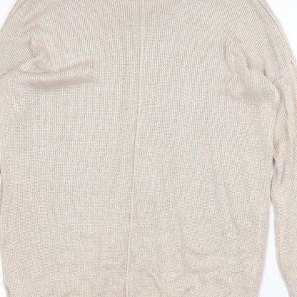 Wallis Womens Grey V-Neck Viscose Pullover Jumper Size M