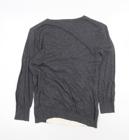 Womens UK Size 8 NEXT Grey Pullover Jumper