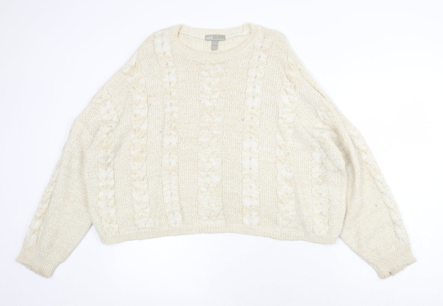 Womens UK Size 8 ASOS Beige Pullover Jumper