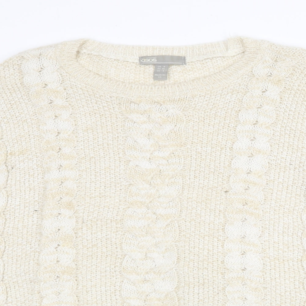 Womens UK Size 8 ASOS Beige Pullover Jumper