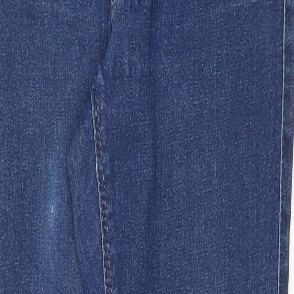 Topshop Womens Blue Cotton Skinny Jeans Size 26 in Regular Zip