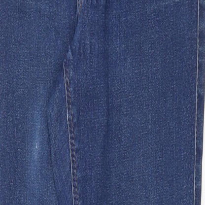 Topshop Womens Blue Cotton Skinny Jeans Size 26 in Regular Zip