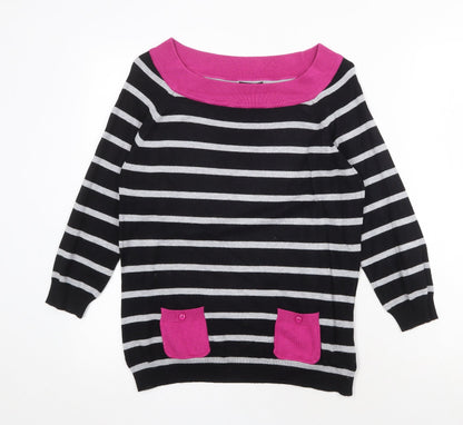 Womens UK Size 12 M&Co Black Pullover Jumper