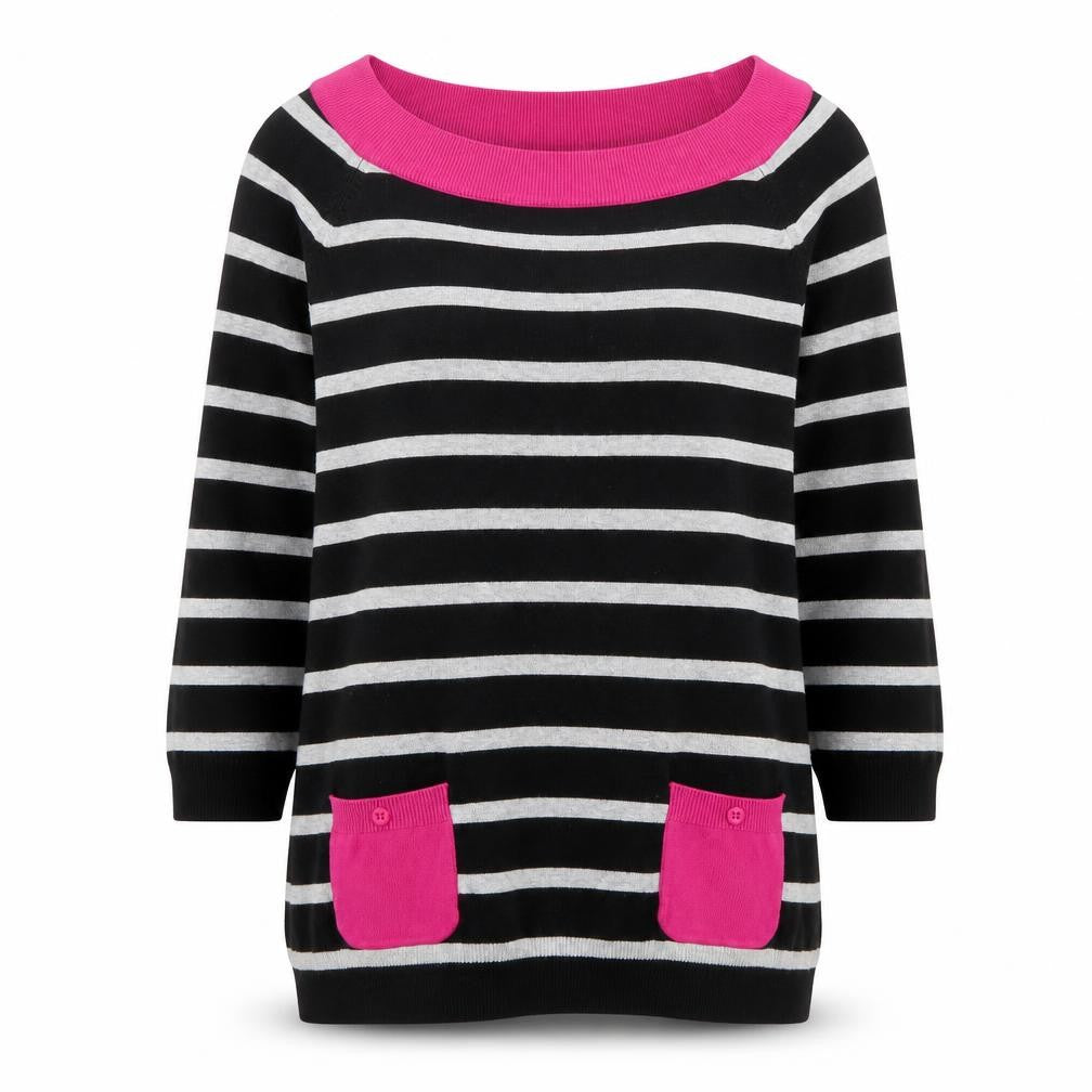 Womens UK Size 12 M&Co Black Pullover Jumper