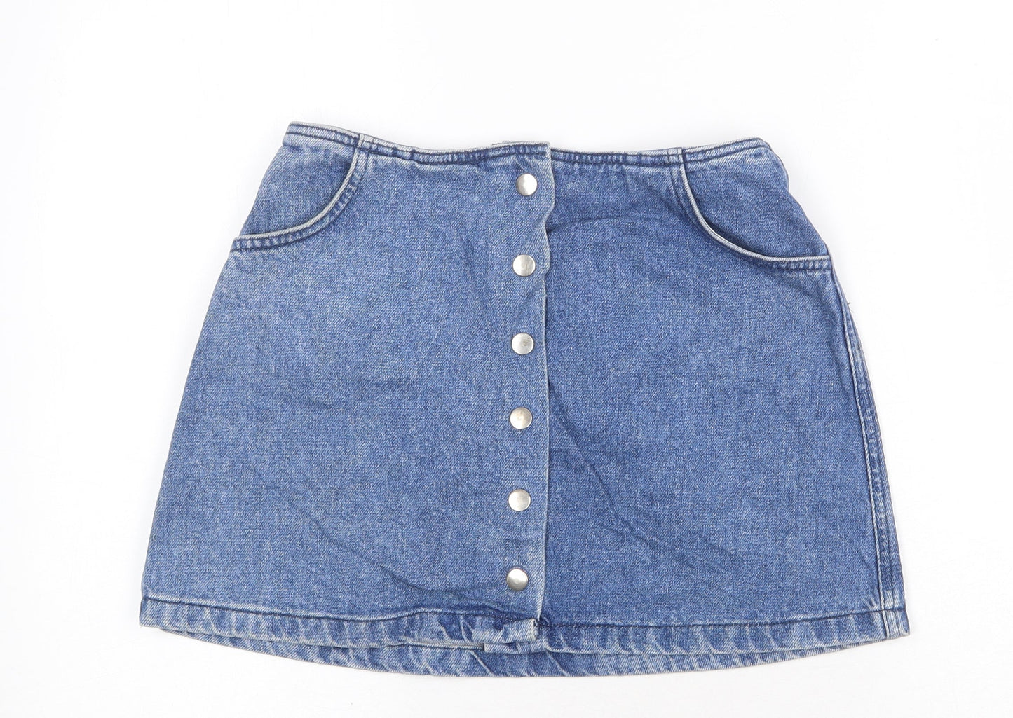 Womens UK Size 26 in Topshop Mini Denim Skirt
