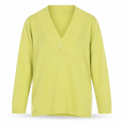 Womens UK Size 14 Note Green Pullover Jumper