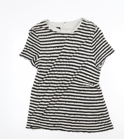 Womens UK Size L Talbots Black Basic T-Shirt