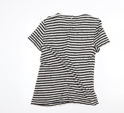 Womens UK Size L Talbots Black Basic T-Shirt