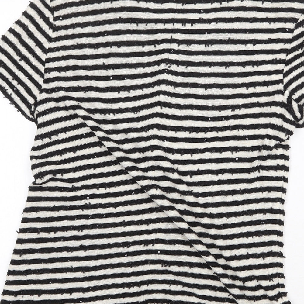 Womens UK Size L Talbots Black Basic T-Shirt