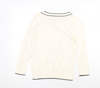 Womens UK Size S H&M Beige Pullover Jumper