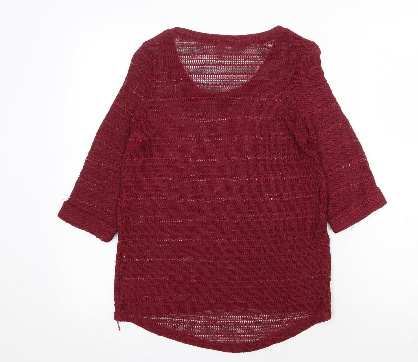 Womens UK Size M Cameo Rose Red Pullover Jumper