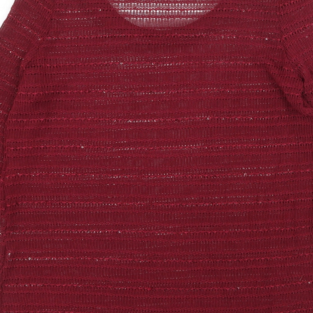 Womens UK Size M Cameo Rose Red Pullover Jumper