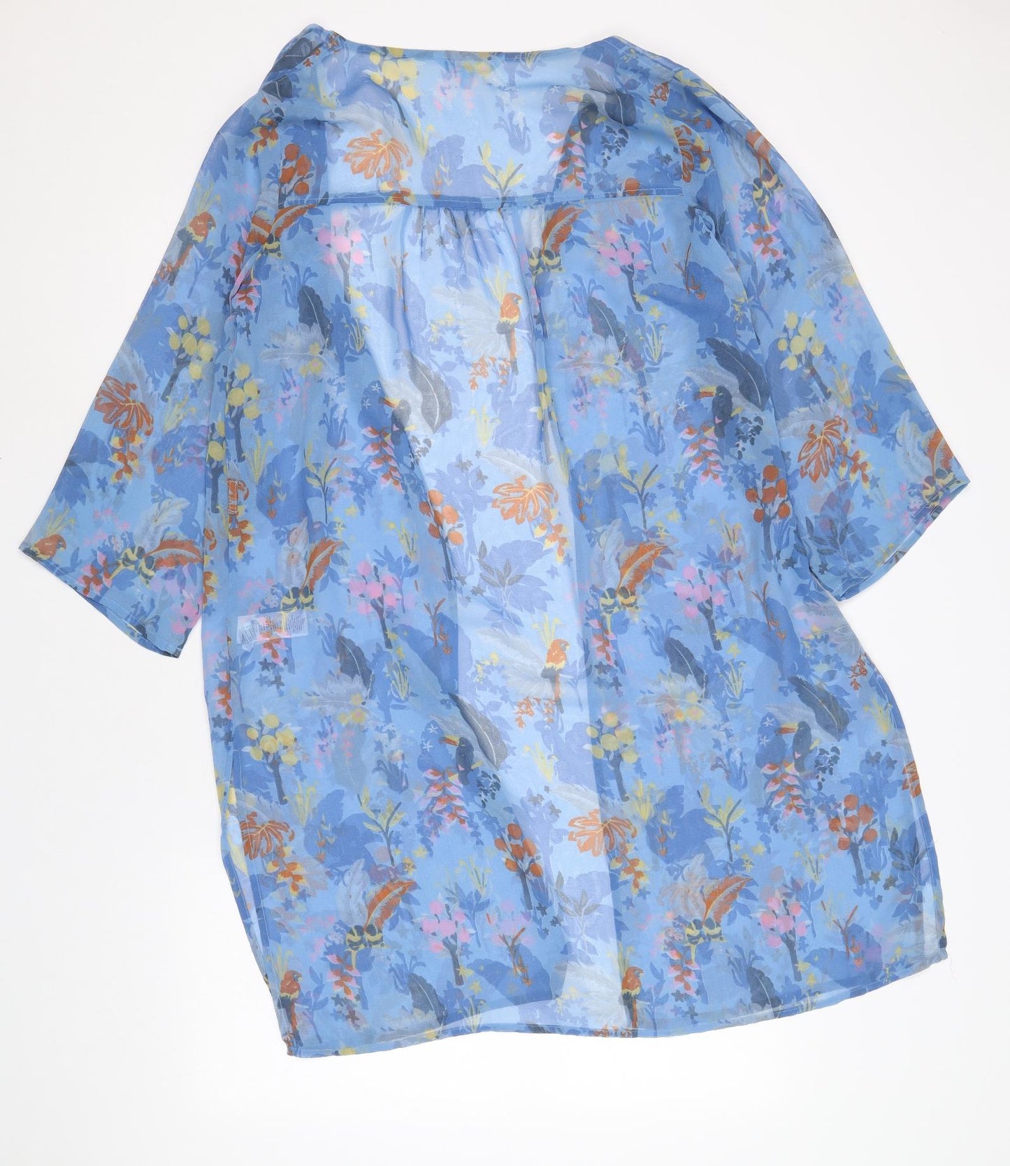 Womens UK Size 10 NEXT Blue Kimono Blouse