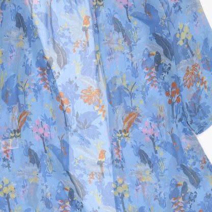 Womens UK Size 10 NEXT Blue Kimono Blouse
