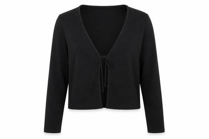 Womens UK Size L Divided by H&M Black Cropped Blouse