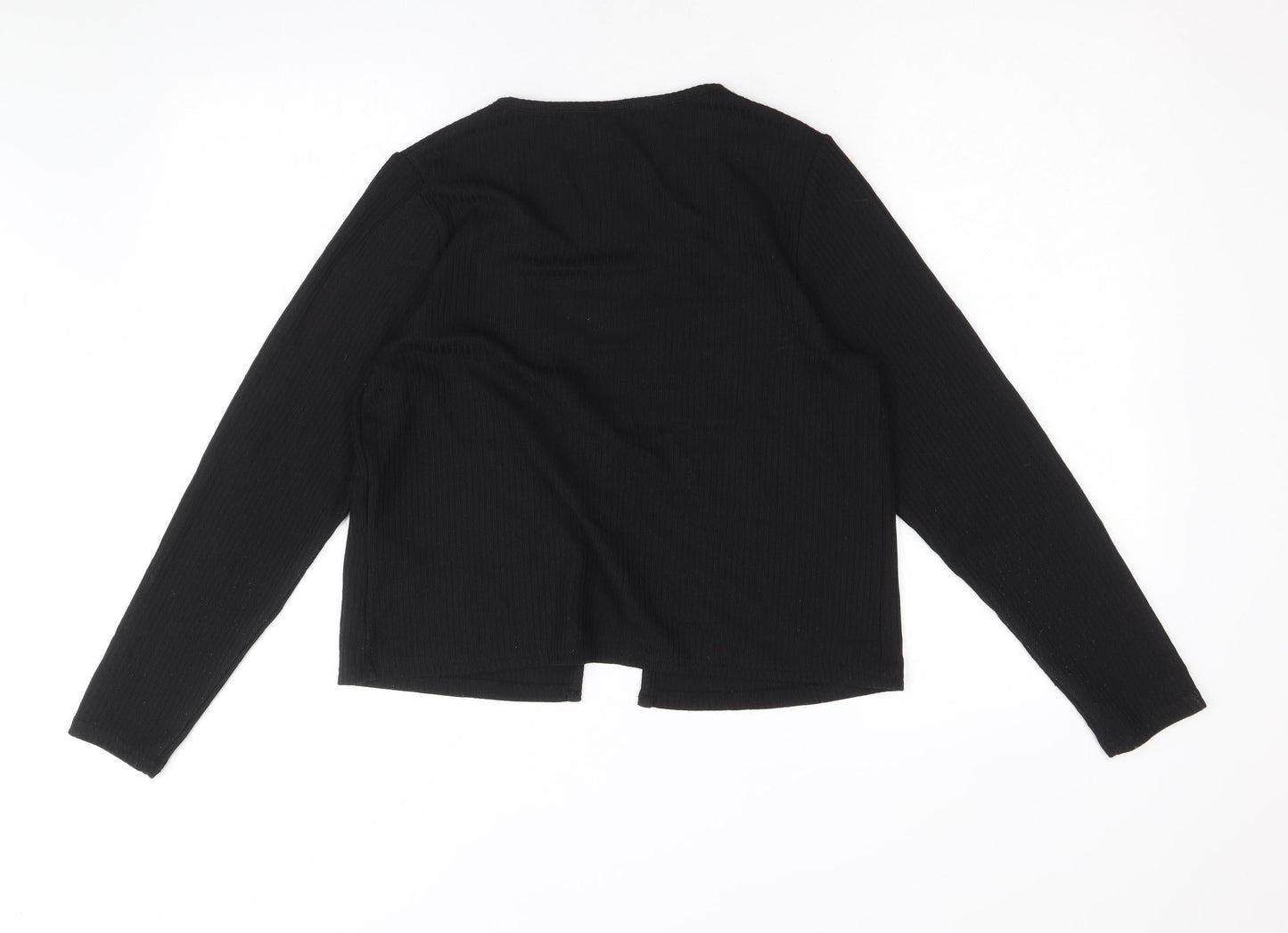 Womens UK Size L Divided by H&M Black Cropped Blouse