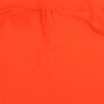 Atmosphere Womens Red Polyester Basic Blouse Size 10 Round Neck