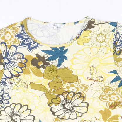 Womens UK Size L Klass Yellow Basic T-Shirt