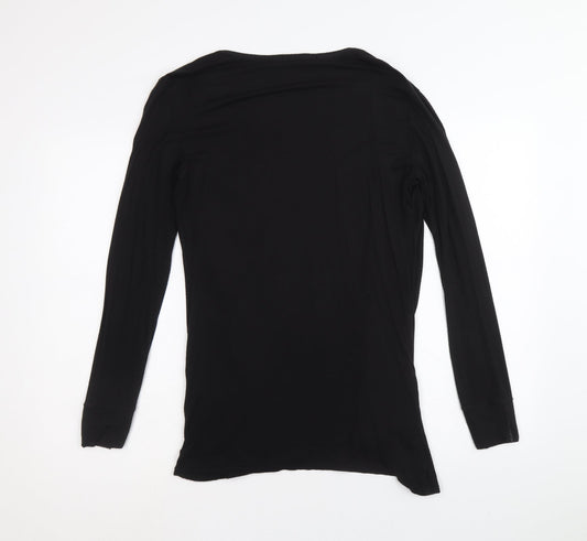 Womens UK Size M Star Black Cardigan Jumper