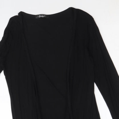 Womens UK Size M Star Black Cardigan Jumper