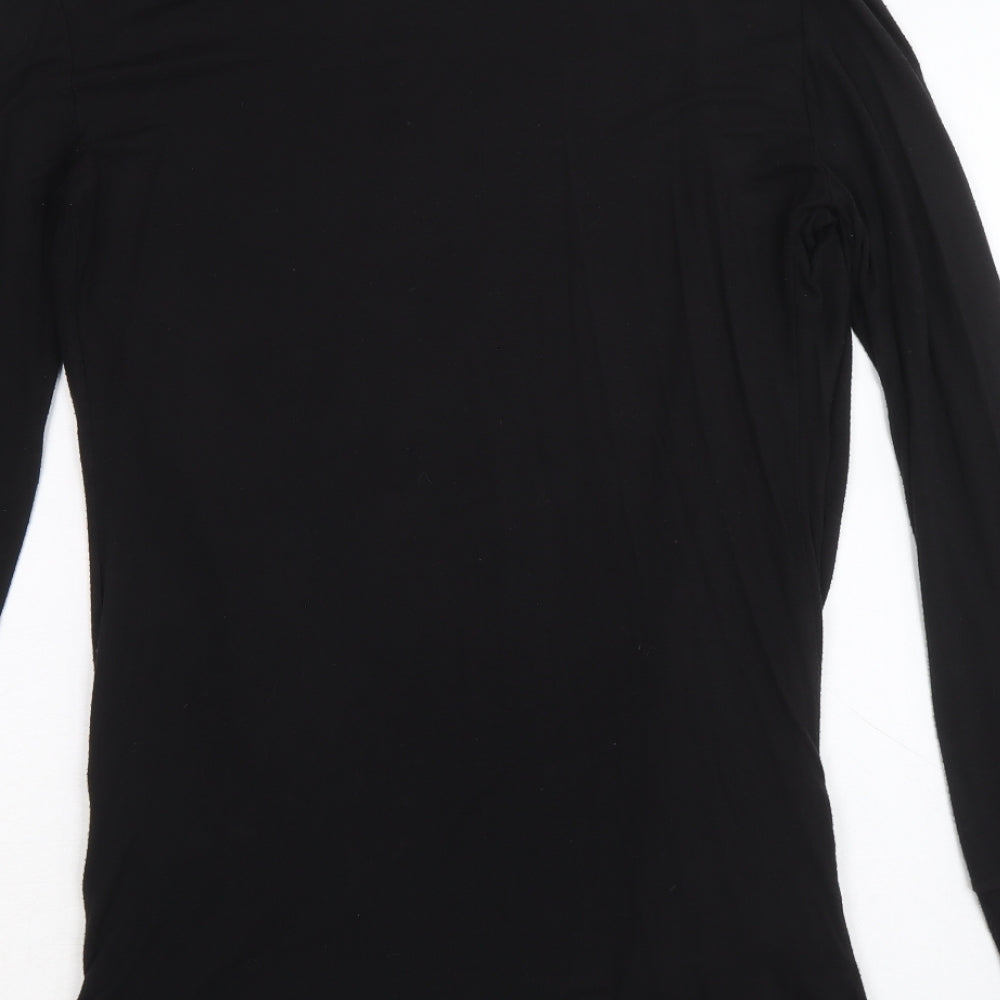 Womens UK Size M Star Black Cardigan Jumper