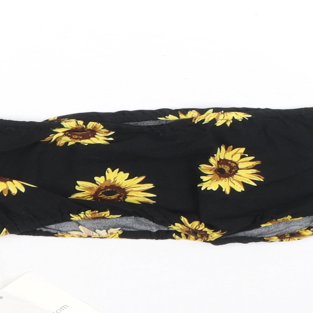 Womens UK Size M Zaful Black Cropped Blouse