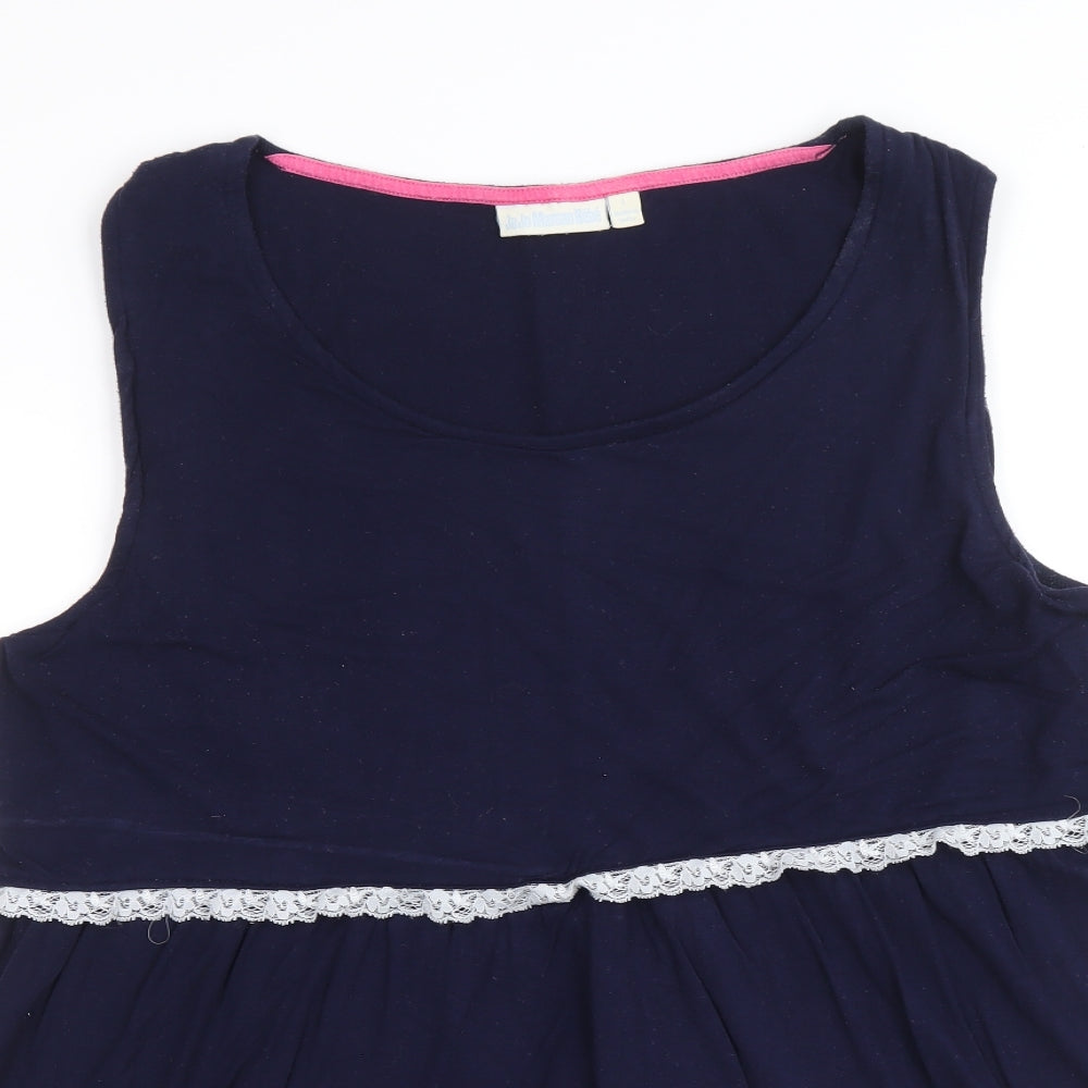 Womens UK Size L JoJo Maman Bébé Blue Basic Tank