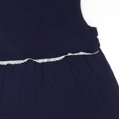 Womens UK Size L JoJo Maman Bébé Blue Basic Tank