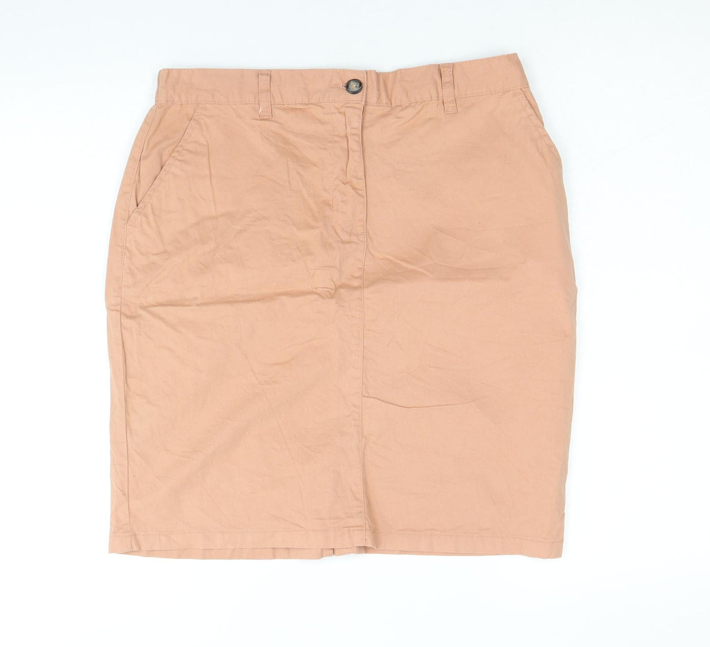 Capsule Womens Orange Cotton A-Line Skirt Size 10 Zip