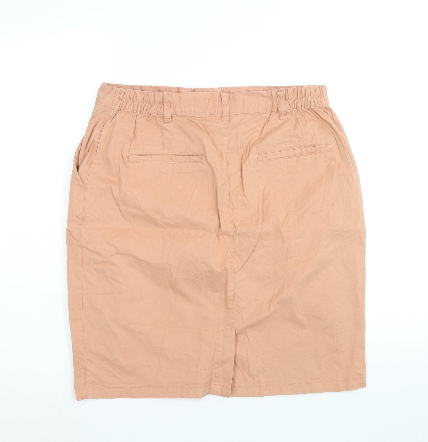 Capsule Womens Orange Cotton A-Line Skirt Size 10 Zip