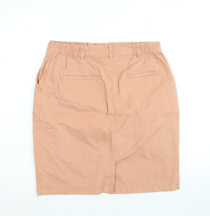Capsule Womens Orange Cotton A-Line Skirt Size 10 Zip
