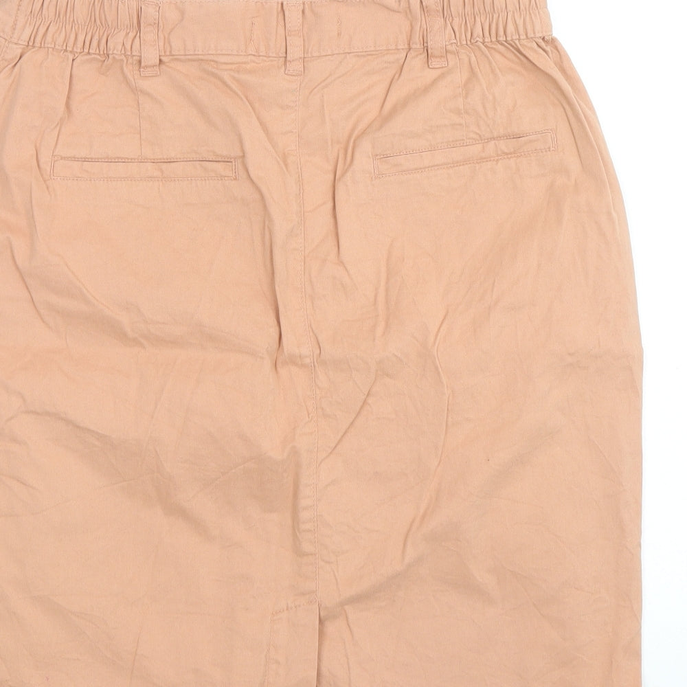 Capsule Womens Orange Cotton A-Line Skirt Size 10 Zip