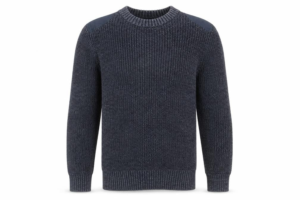 Mens UK Size M Easy Blue Pullover Jumper