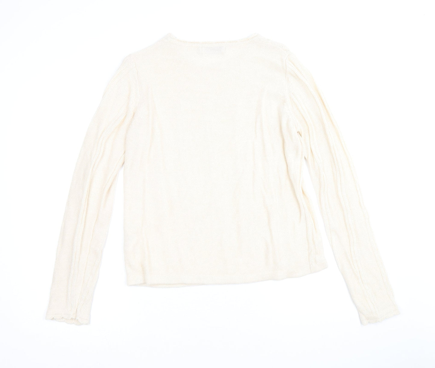 Womens UK Size S EWM Beige Pullover Jumper