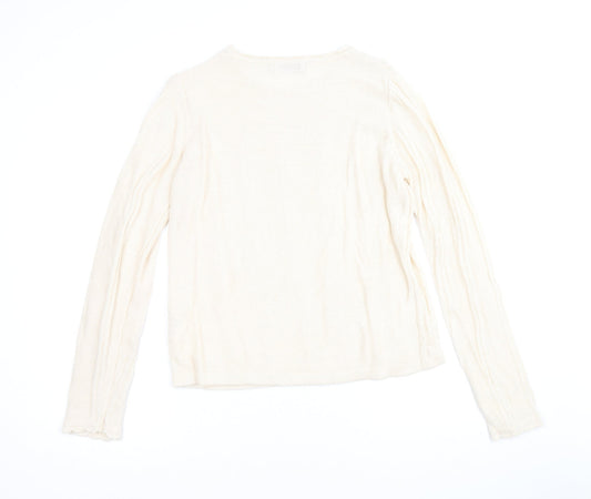 Womens UK Size S EWM Beige Pullover Jumper