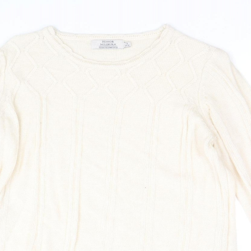 Womens UK Size S EWM Beige Pullover Jumper