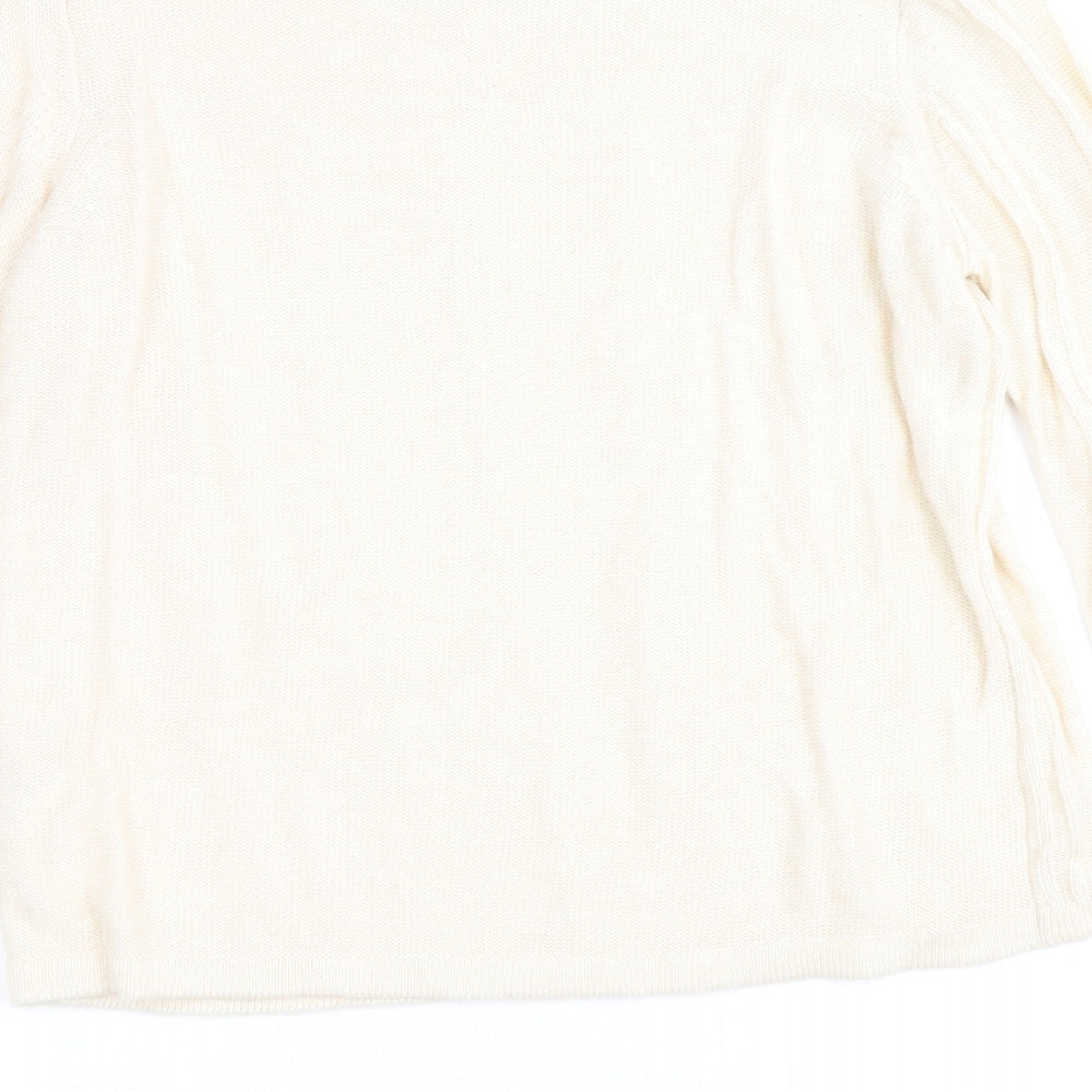 Womens UK Size S EWM Beige Pullover Jumper