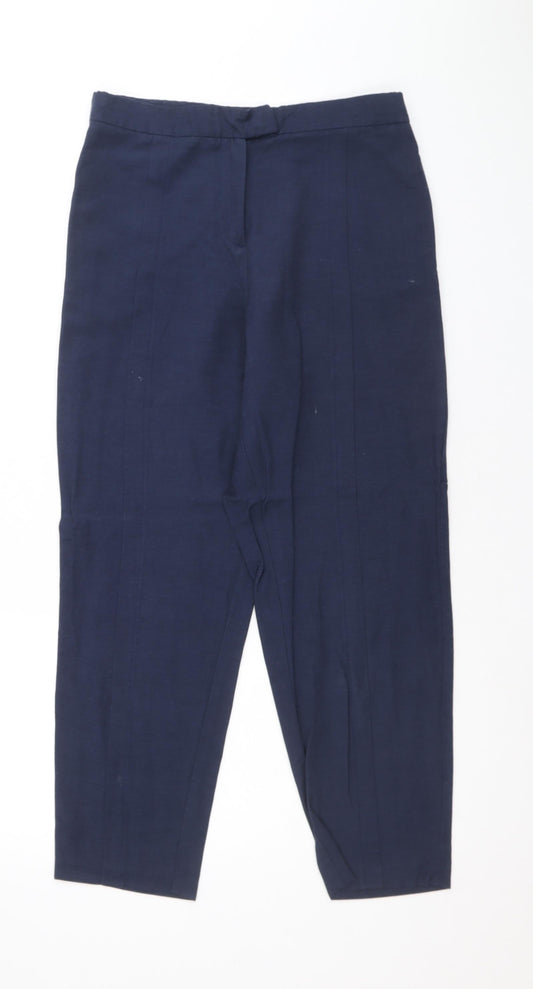 Womens UK Size 8 Sisley Regular Fit  Blue Trousers