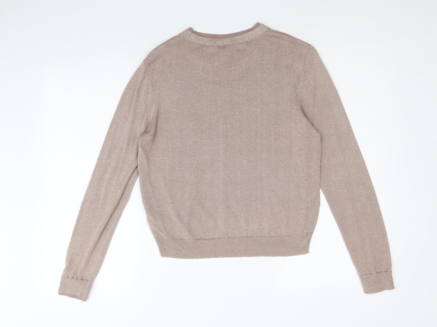 Womens UK Size 12 Topshop Gold Pullover Jumper