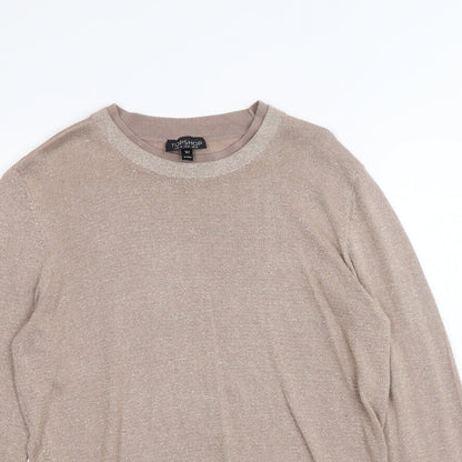 Womens UK Size 12 Topshop Gold Pullover Jumper