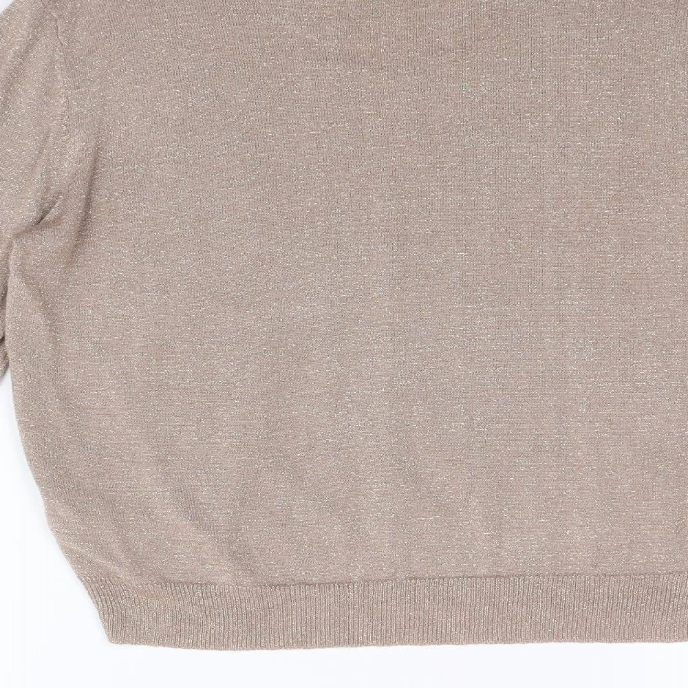 Womens UK Size 12 Topshop Gold Pullover Jumper