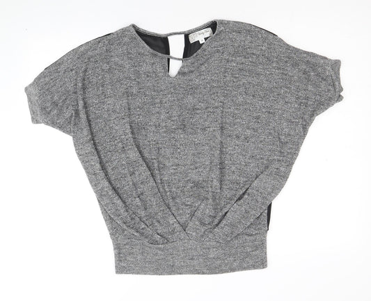 Womens UK Size M Voulez-Vous Silver Pullover Jumper