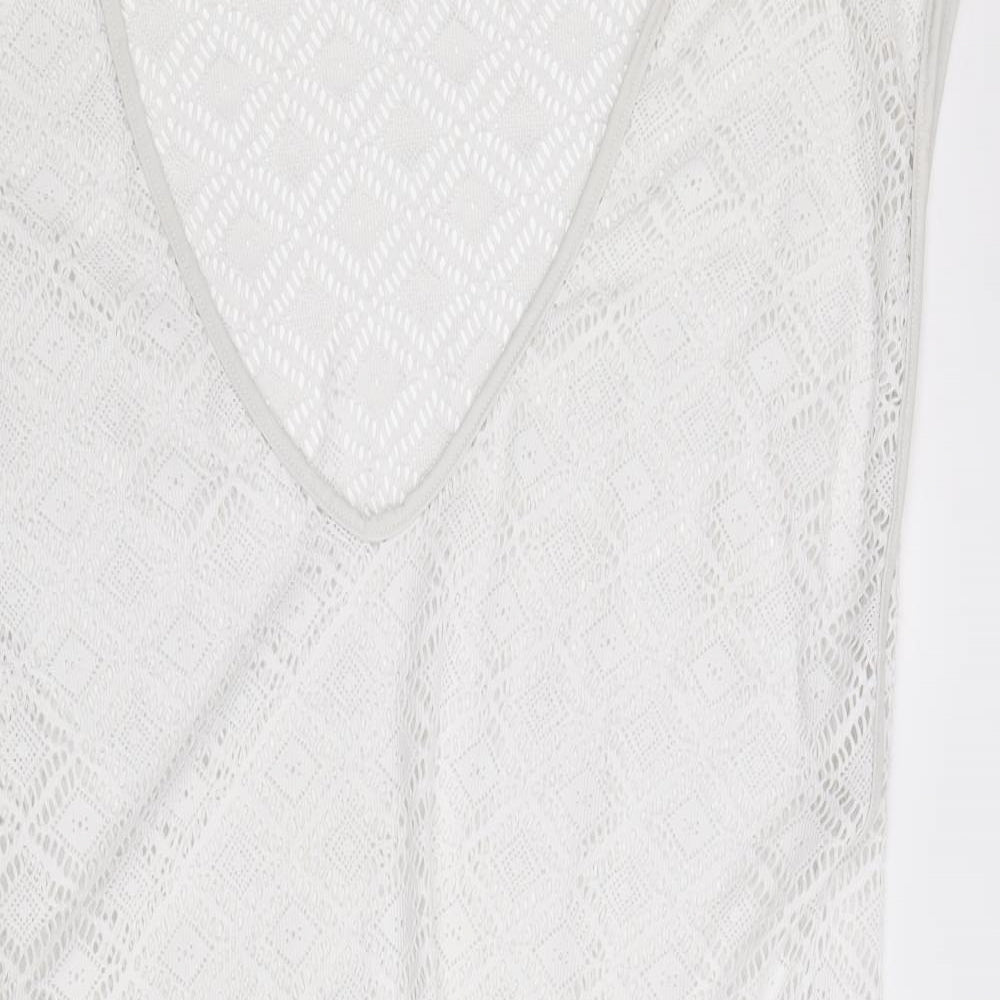 Boutique Womens White Polyester Cover Up Size S - Beach cover up