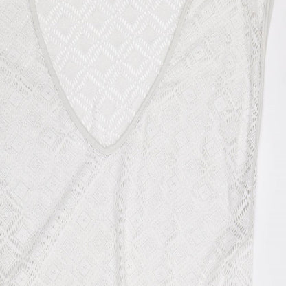 Boutique Womens White Polyester Cover Up Size S - Beach cover up