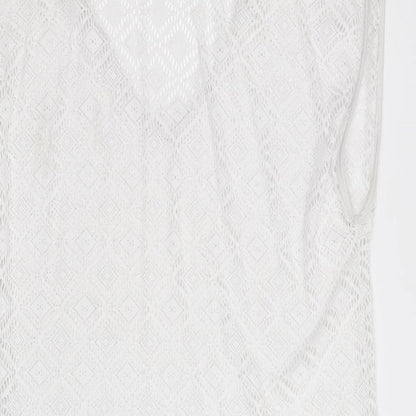 Boutique Womens White Polyester Cover Up Size S - Beach cover up